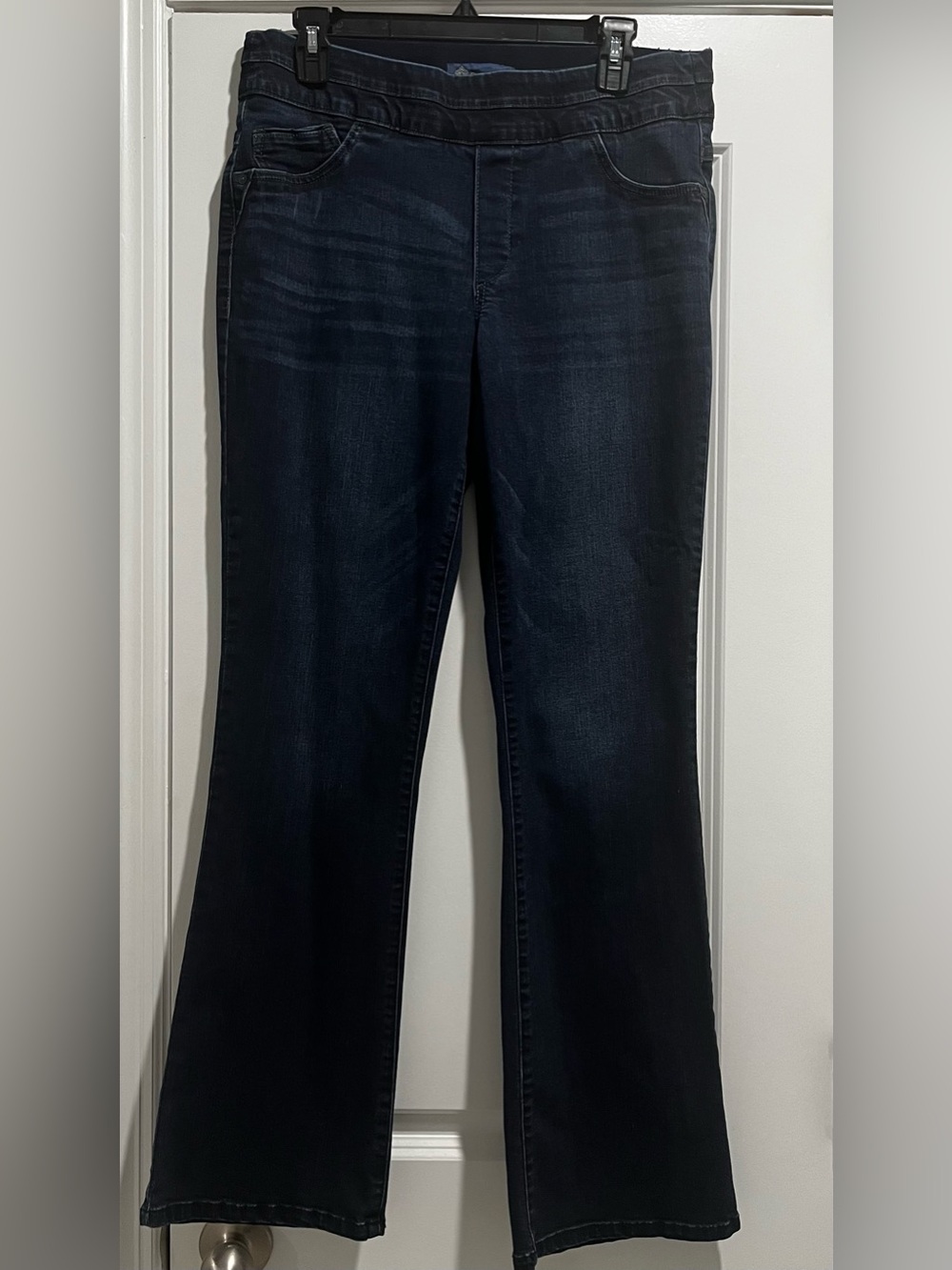 Democracy “Ab”solution Women's Dark Indigo Flare Jeans Size 12